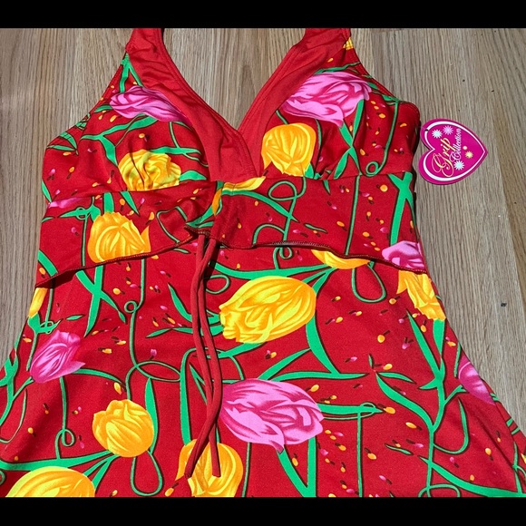 GRIP COLLECTION woman’s one pice Floral halter swimsuit - Picture 12 of 14